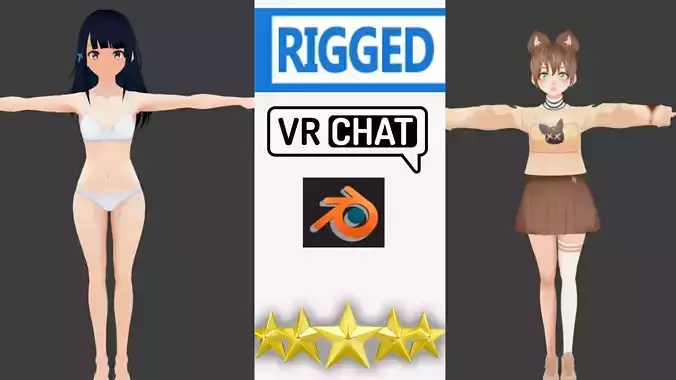 2 Cute Anime girls characters collection g5