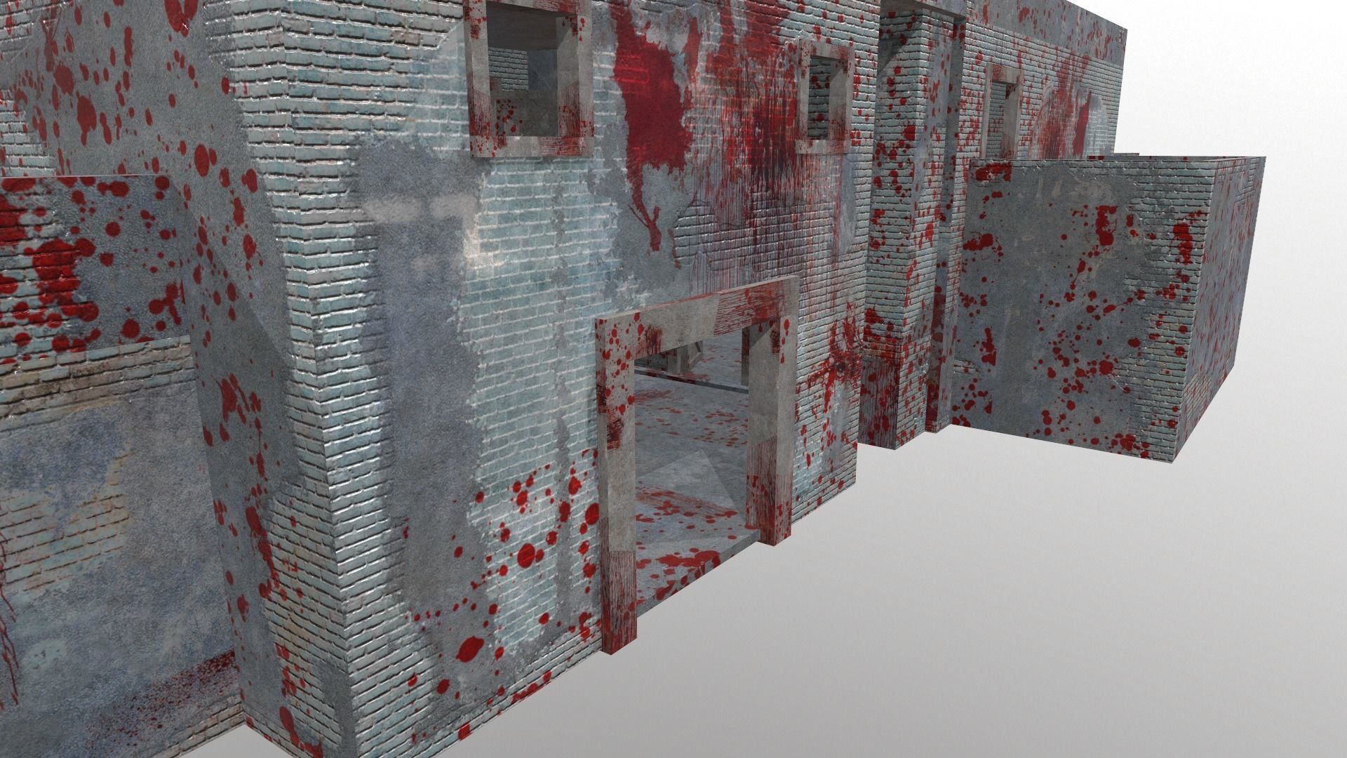 Building blood Low-poly 3D model_8