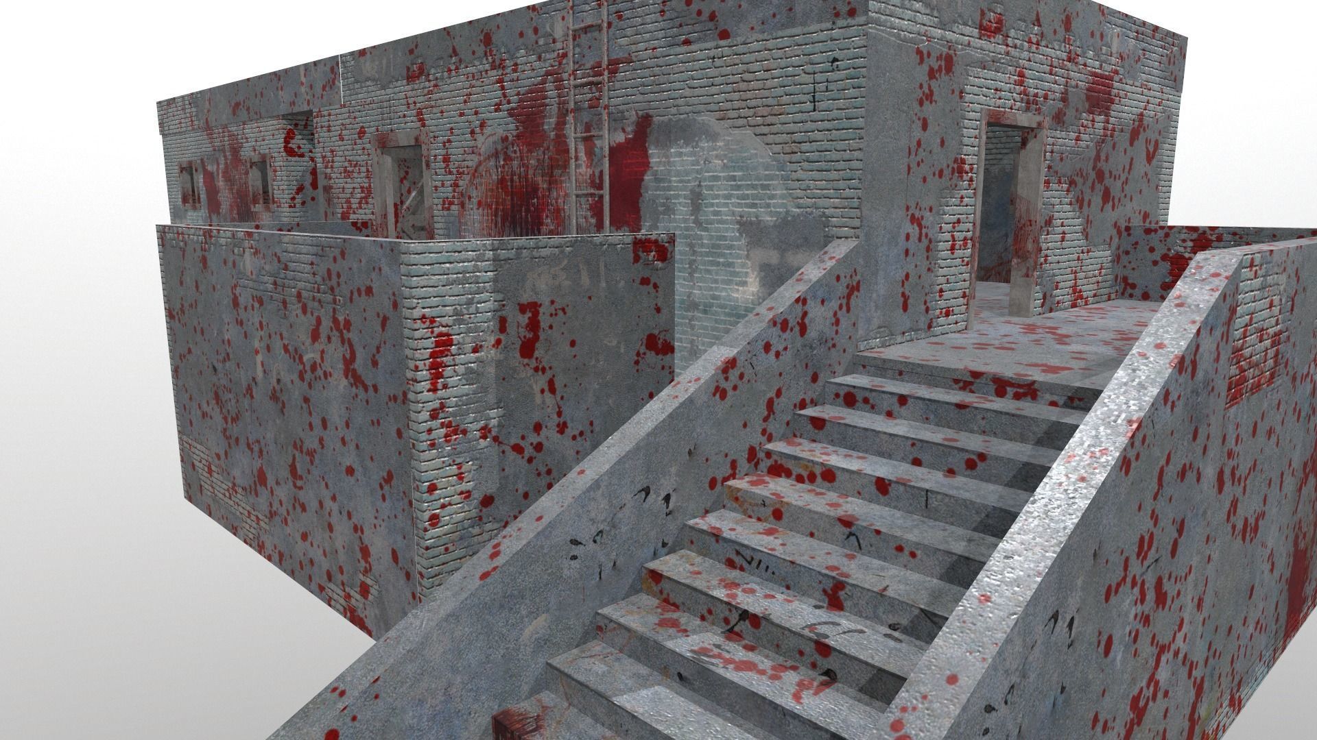 Building blood Low-poly 3D model_7