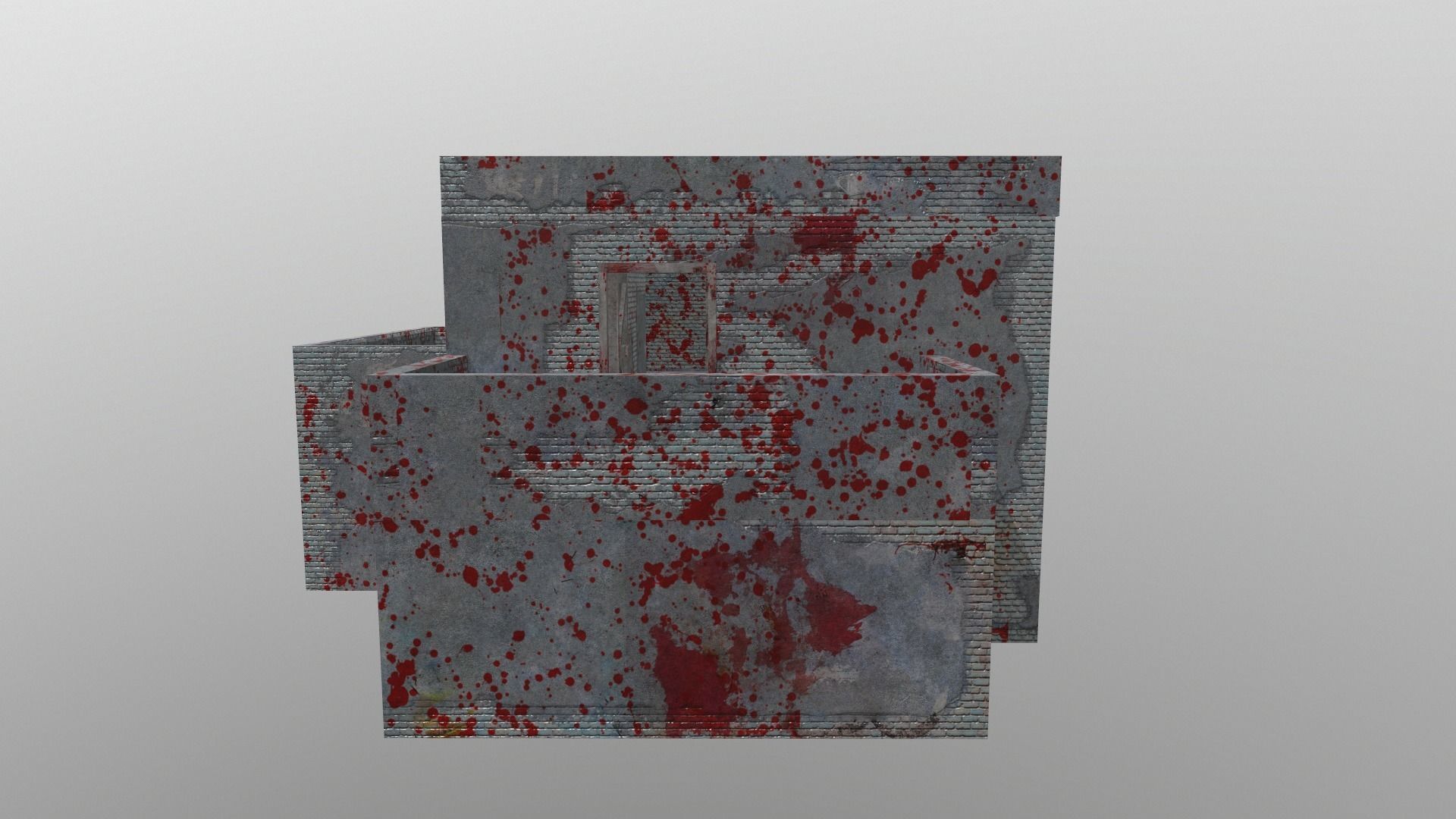 Building blood Low-poly 3D model_1