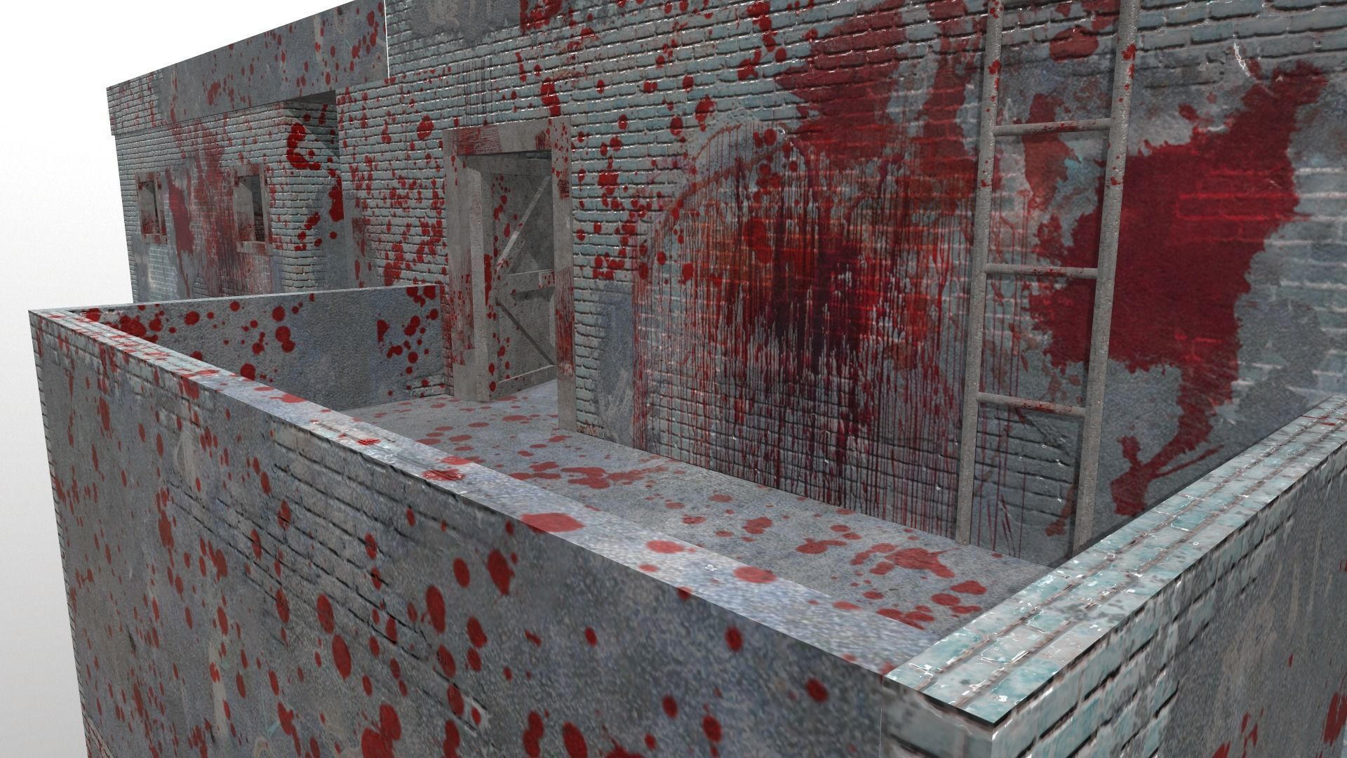 Building blood Low-poly 3D model_6
