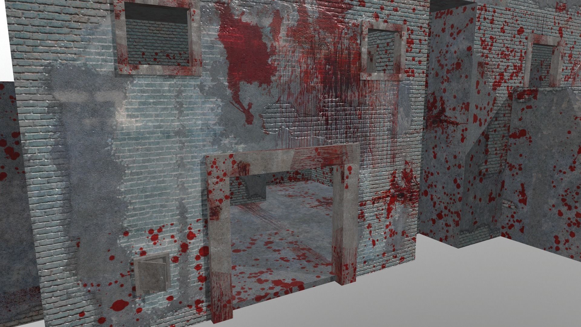 Building blood Low-poly 3D model_5