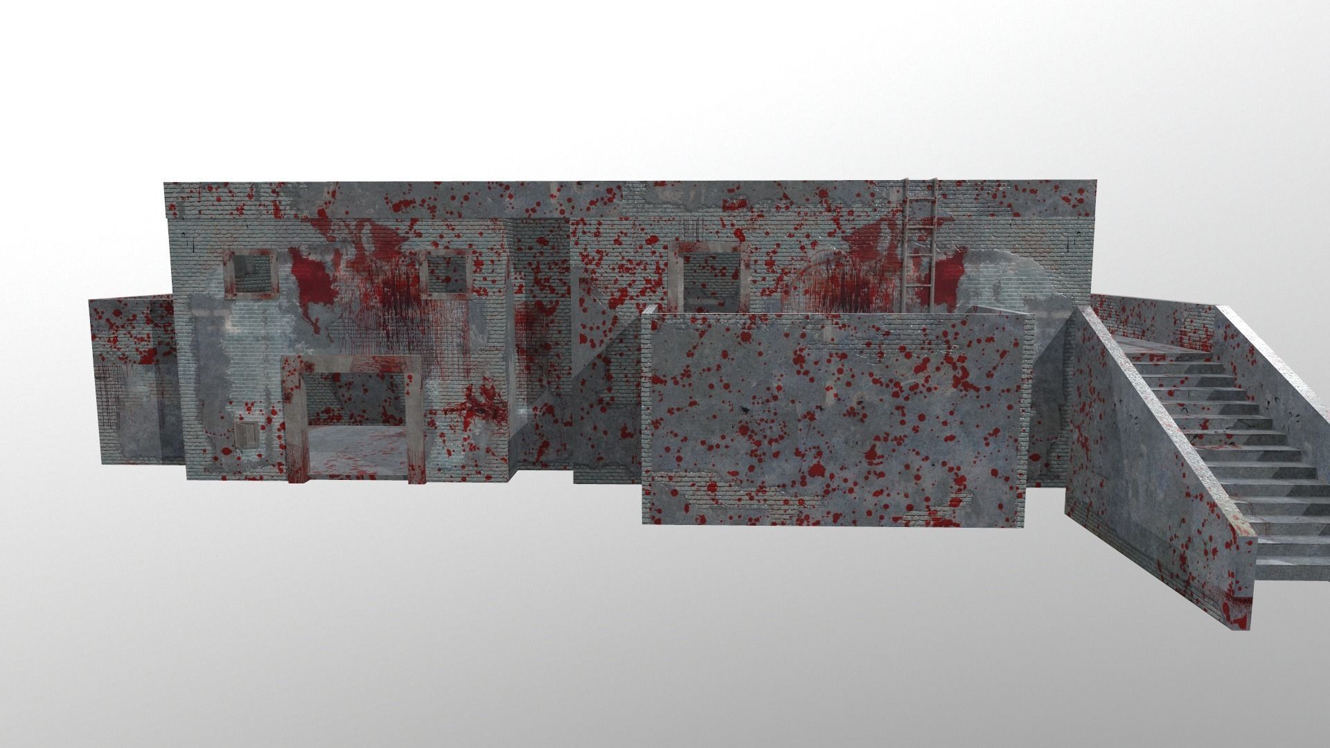 Building blood Low-poly 3D model_2