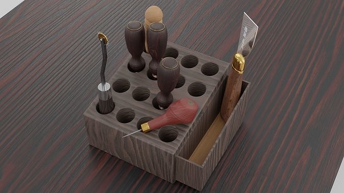 Tools for working with leather 3D model