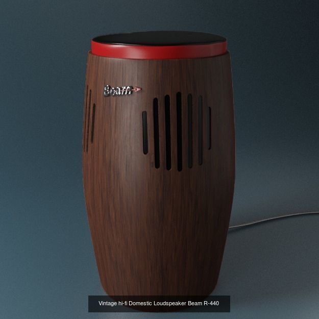 Vintage hi-fi Speaker pack 1 3D Model Collection_4