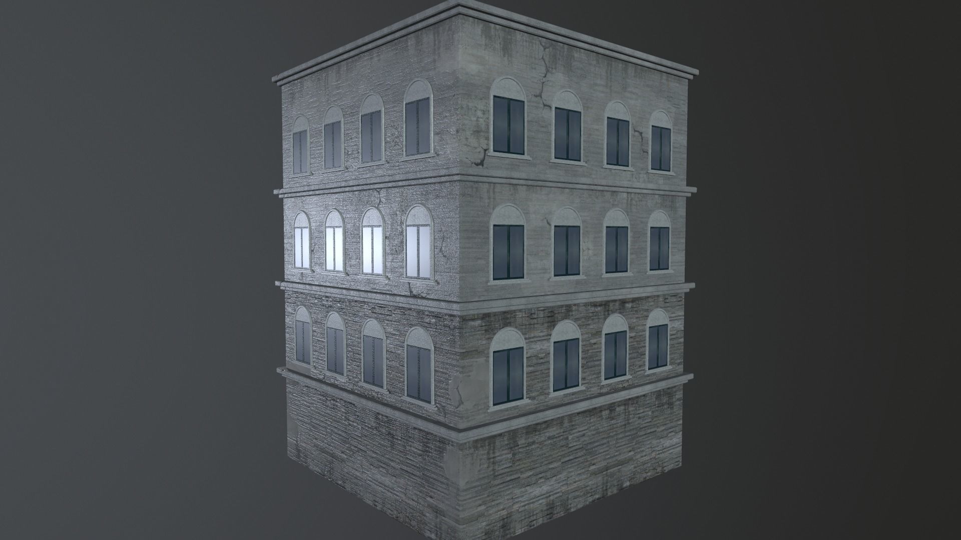 Building European v01 Low-poly 3D model_2