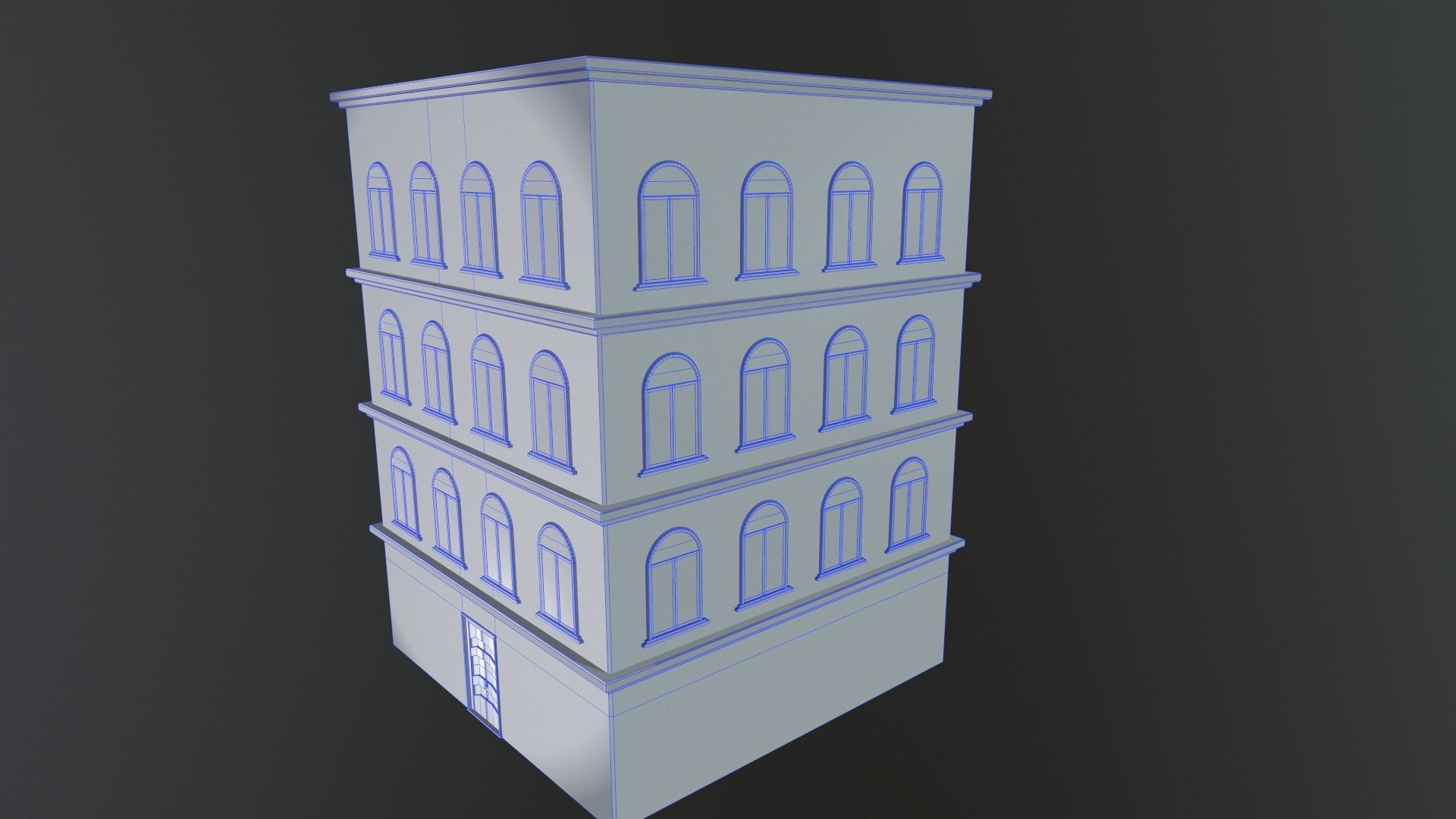 Building European v01 Low-poly 3D model_13