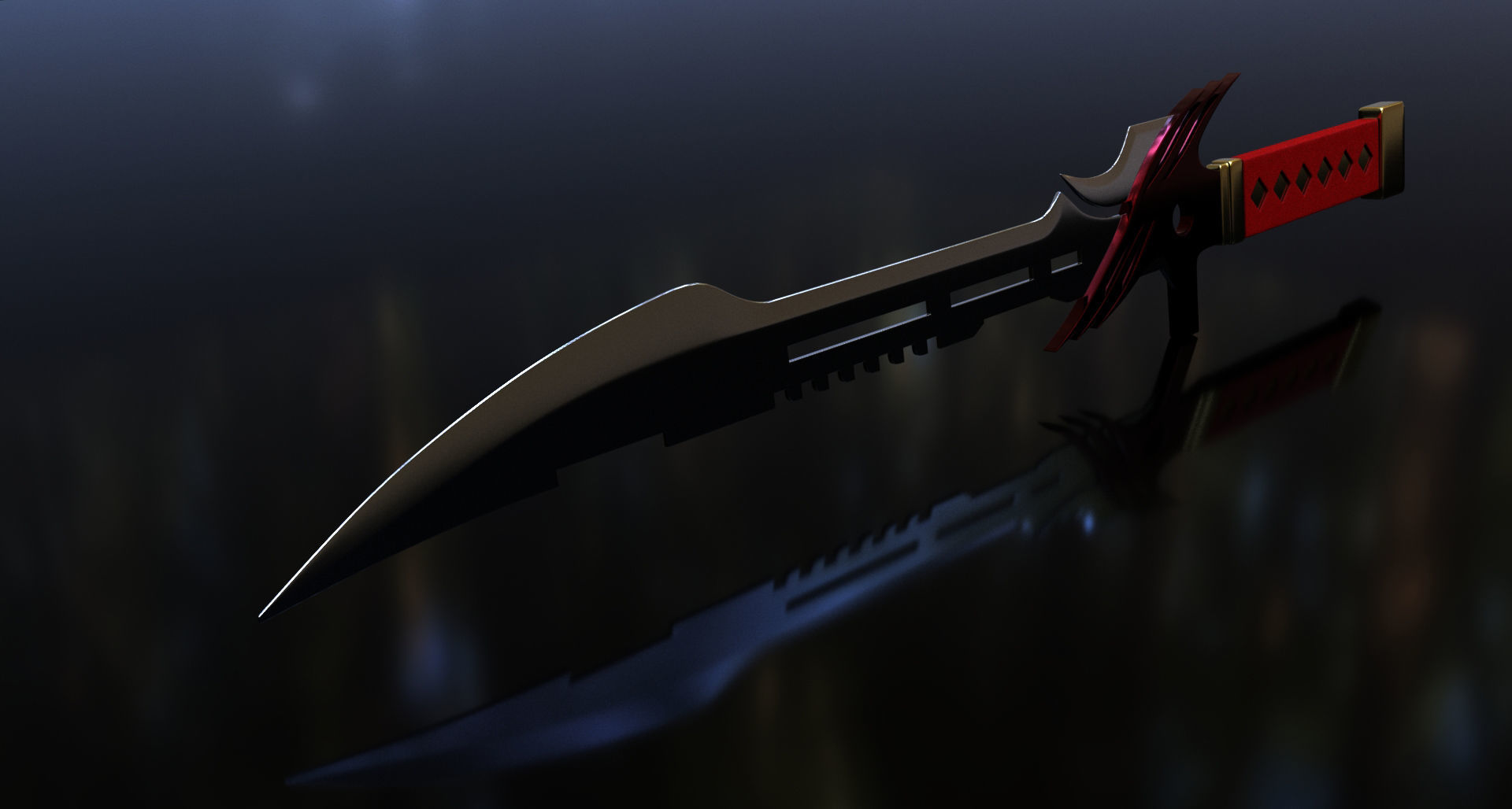 Knife Weapon  3D model_4