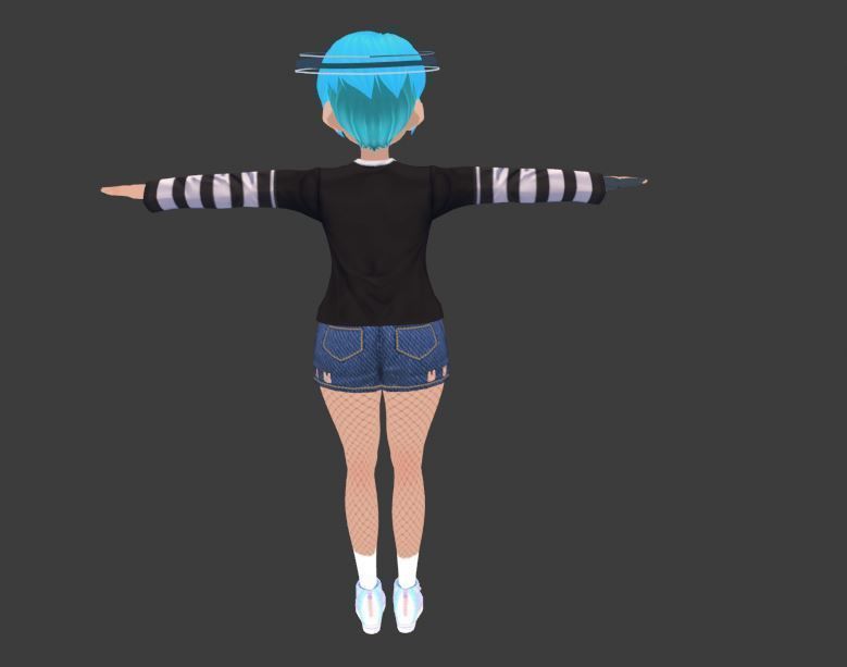 2 Cute Anime characters collection g7 Low-poly 3D model_10