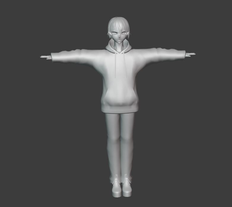 2 Cute Anime characters collection g7 Low-poly 3D model_18