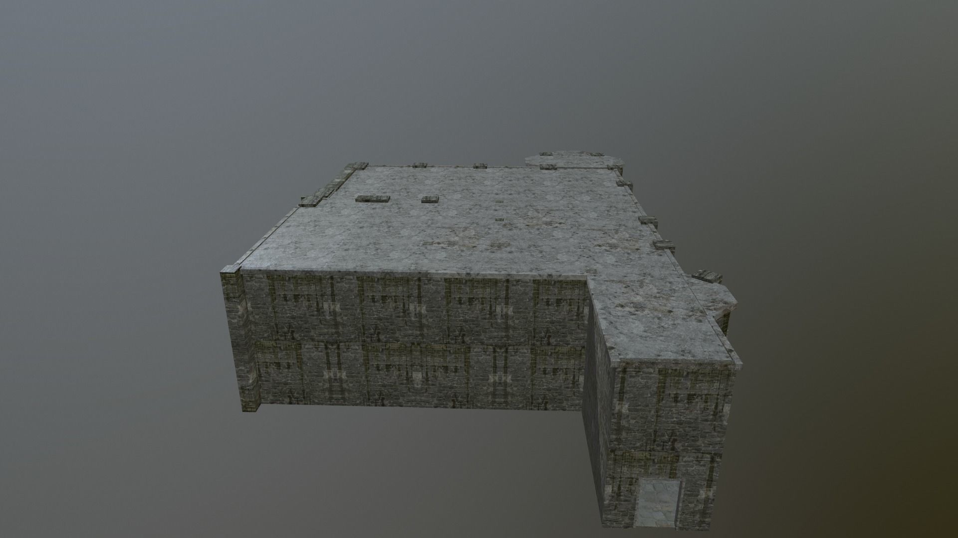 Building Old v2 Low-poly 3D model_6