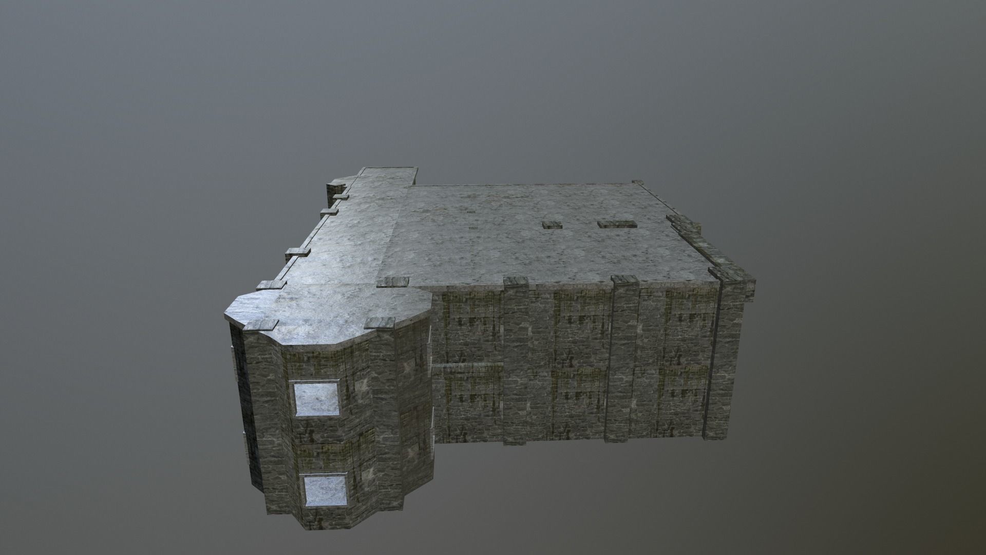 Building Old v2 Low-poly 3D model_4