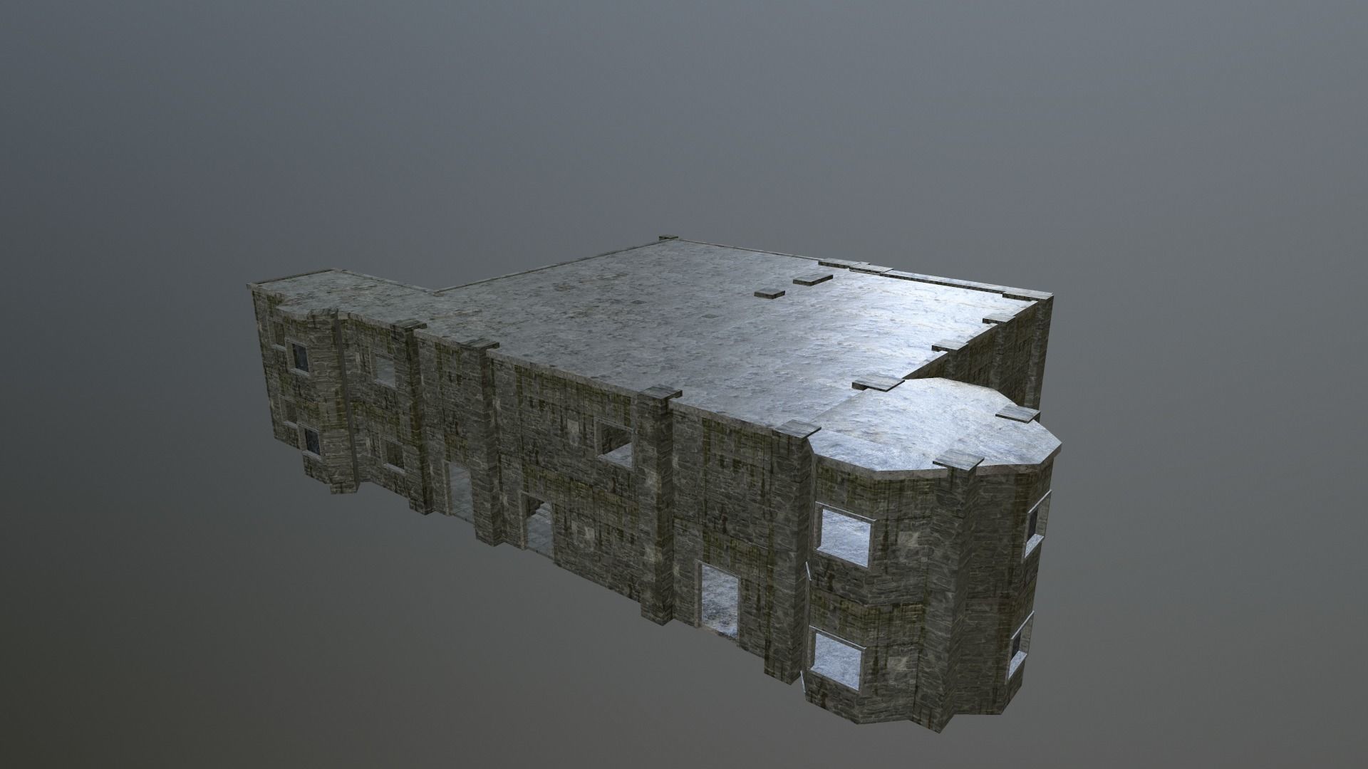 Building Old v2 Low-poly 3D model_3