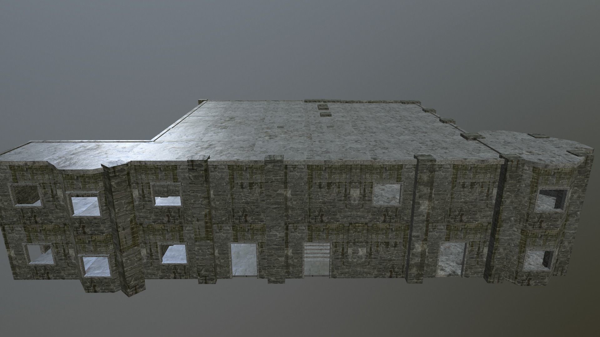 Building Old v2 Low-poly 3D model_2