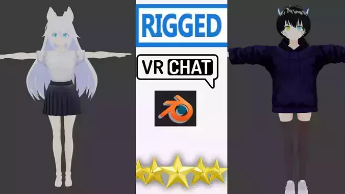 2 Cute Anime girls characters collection g8