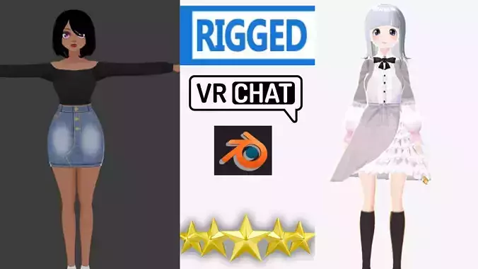 2 Cute Anime girls characters collection g9