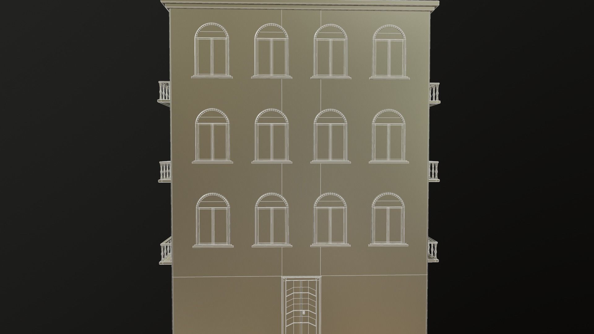 Building European v02 Low-poly 3D model_7
