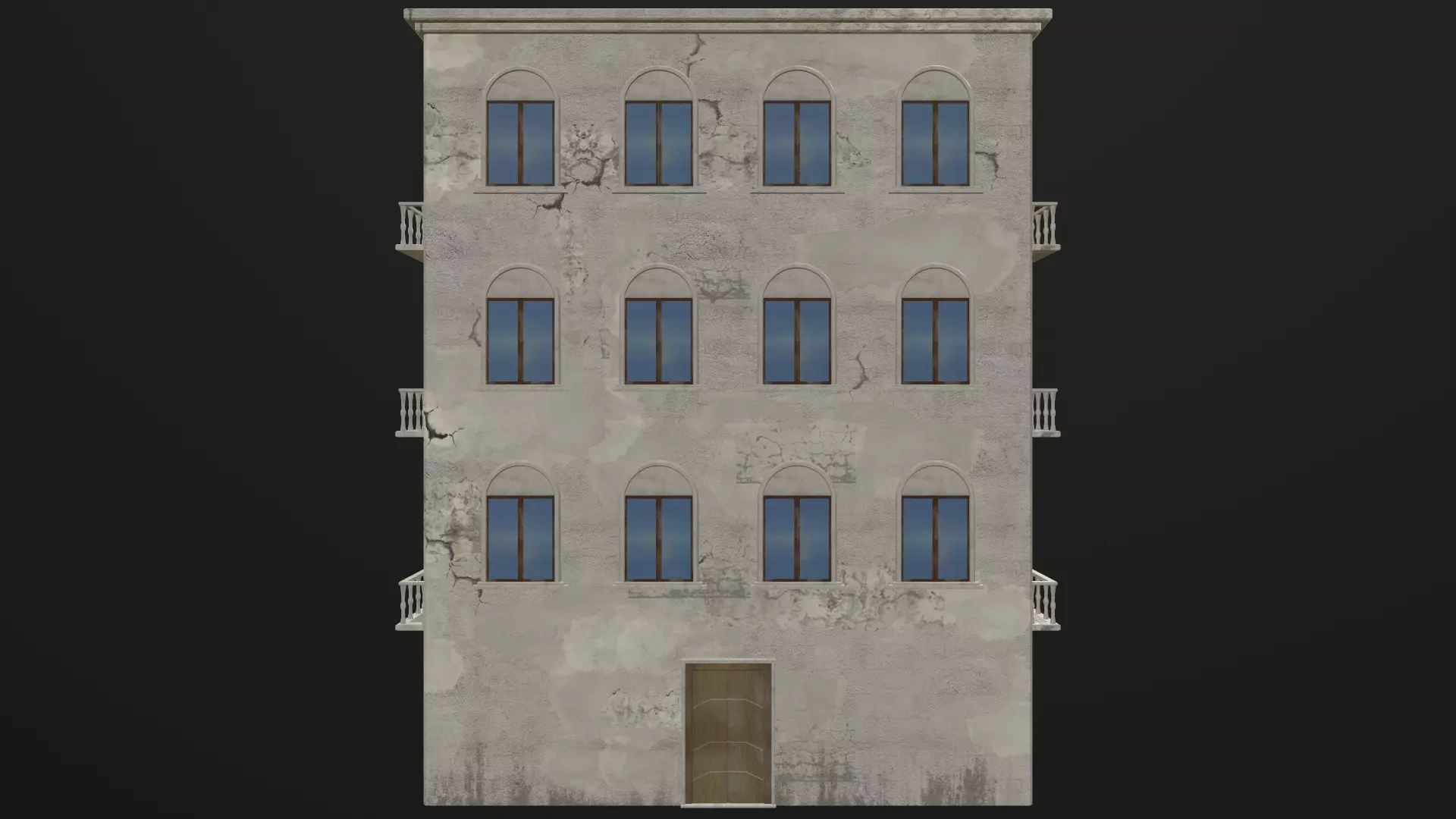 Building European v02 Low-poly 3D model_0