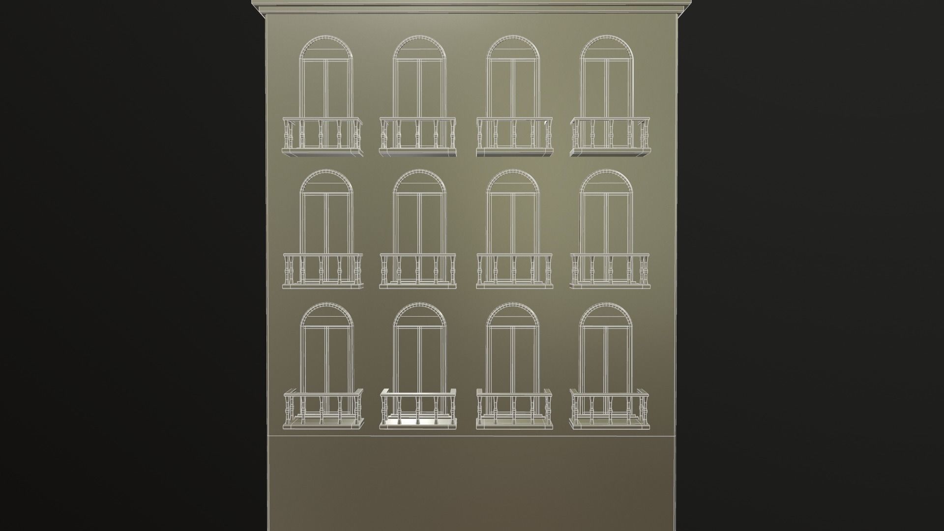 Building European v02 Low-poly 3D model_6