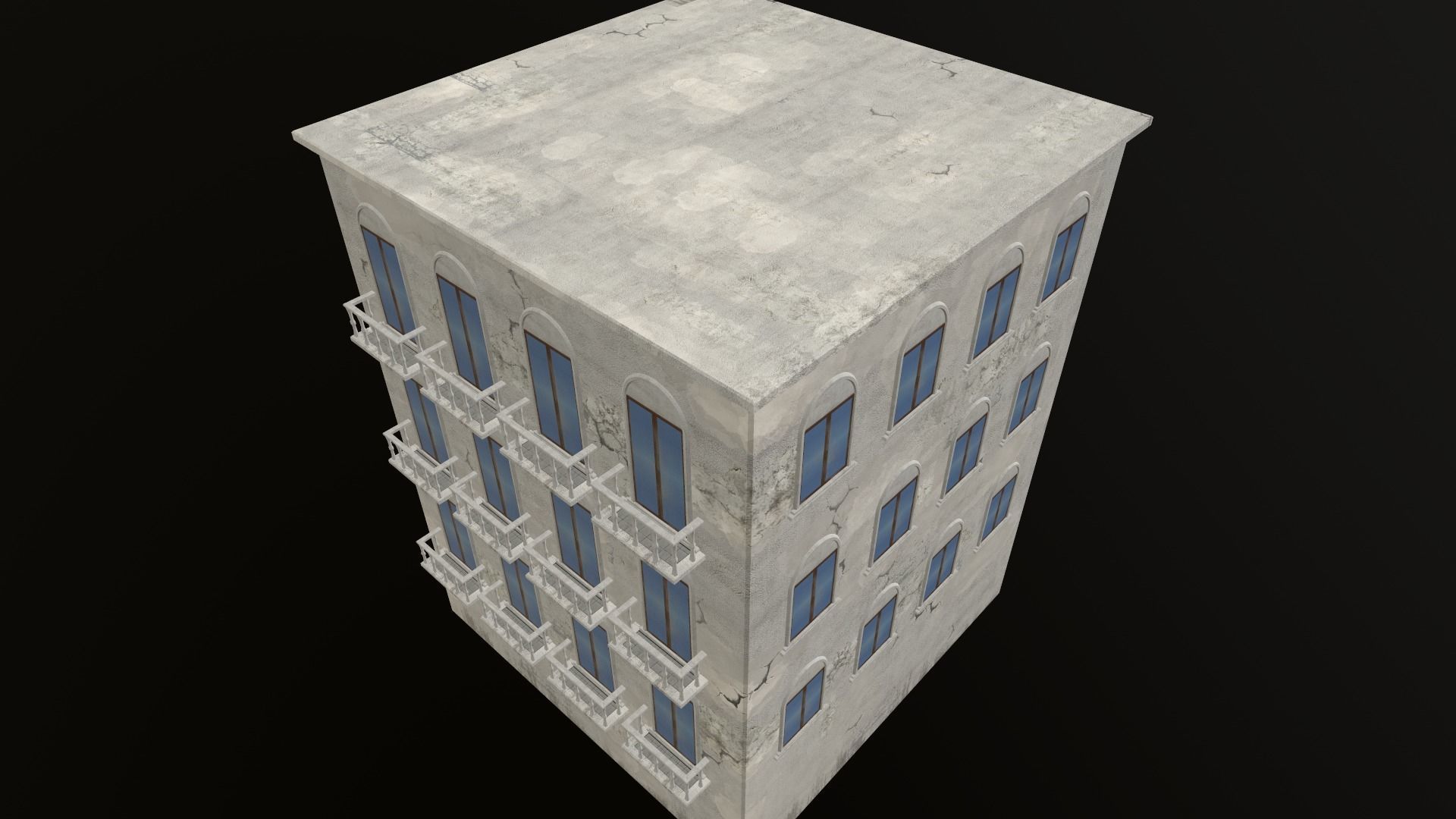 Building European v02 Low-poly 3D model_3