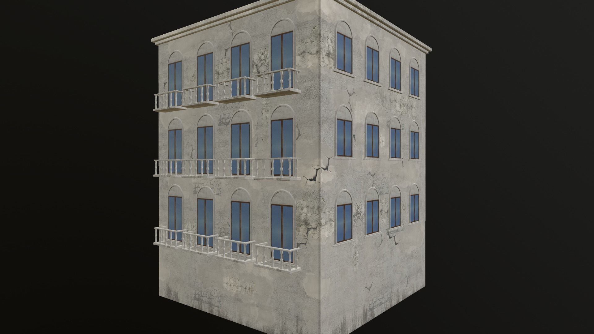 Building European v02 Low-poly 3D model_2