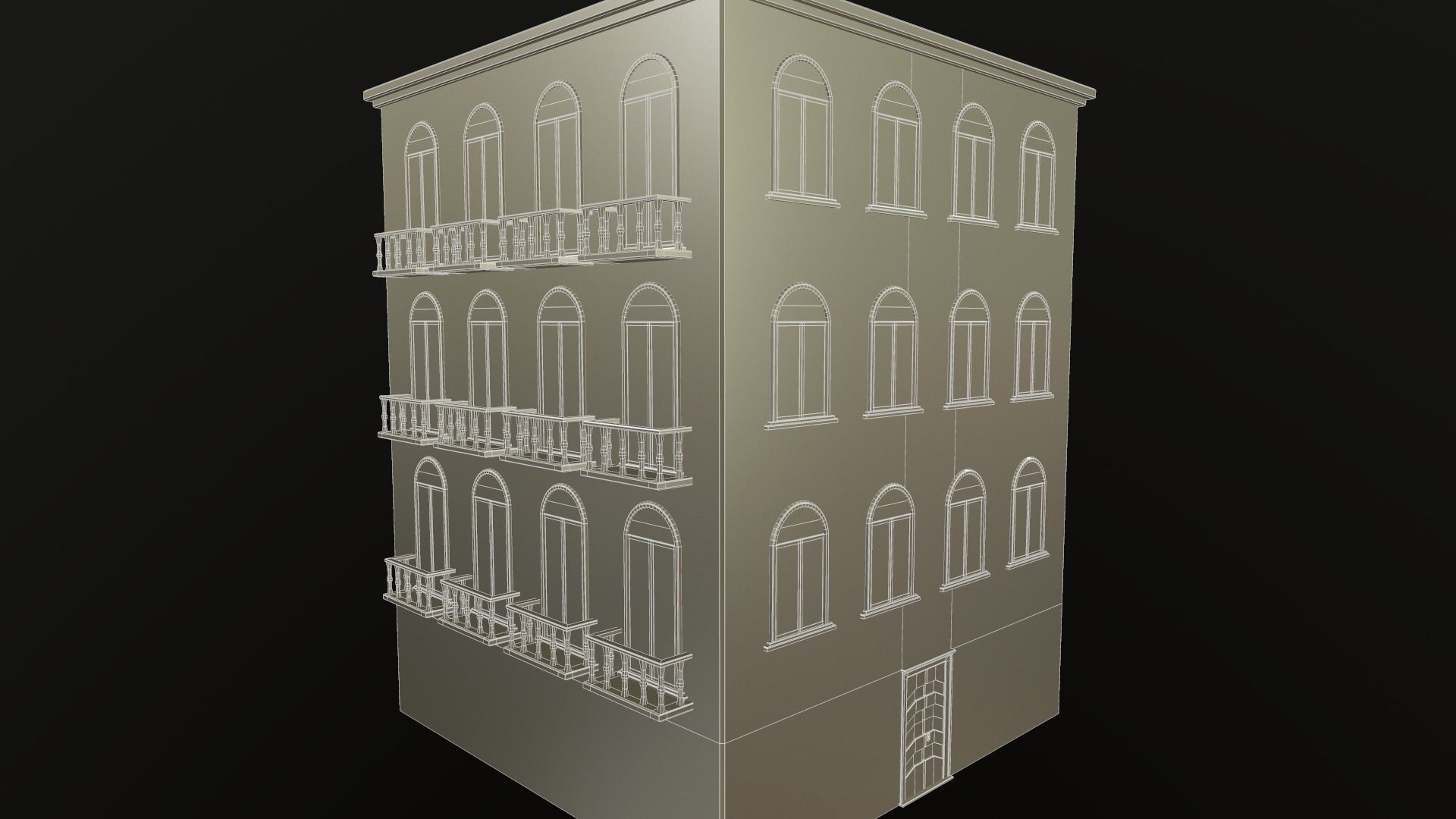 Building European v02 Low-poly 3D model_13