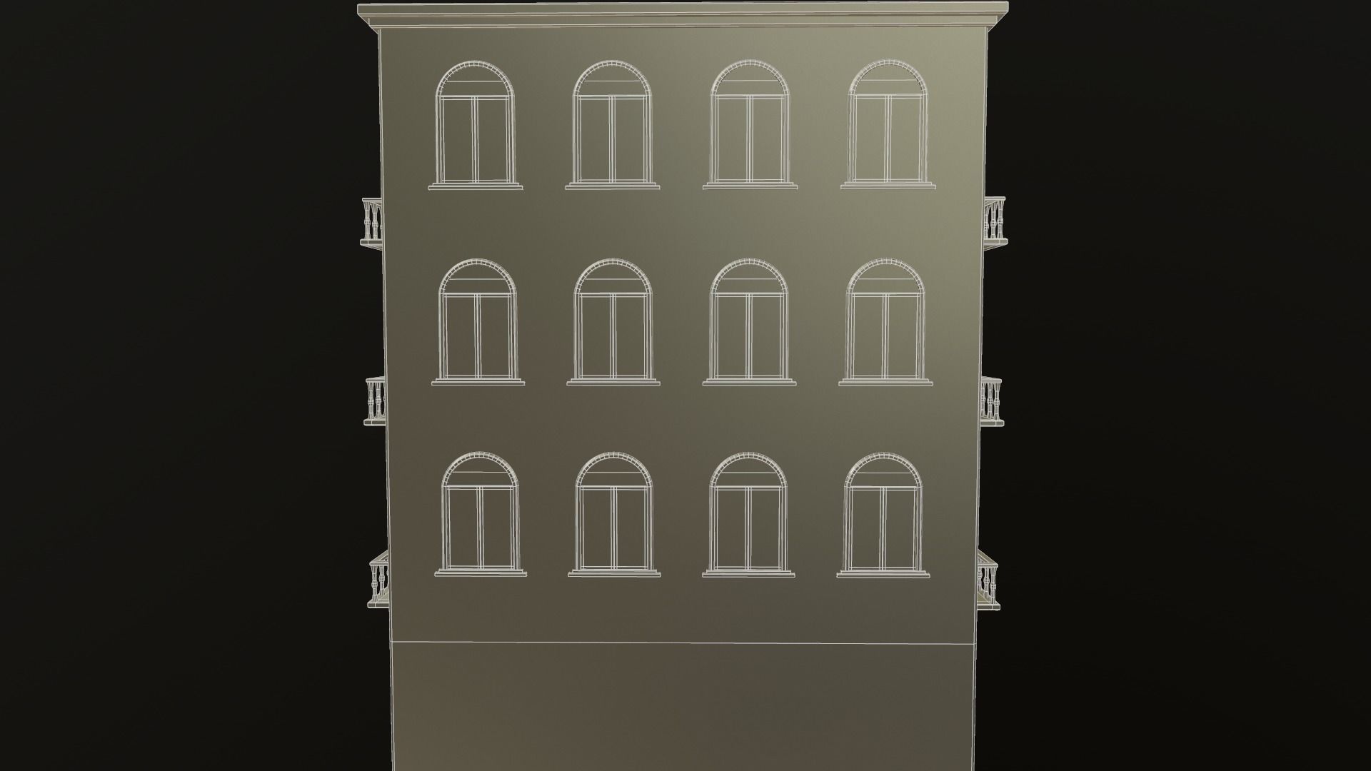 Building European v02 Low-poly 3D model_9