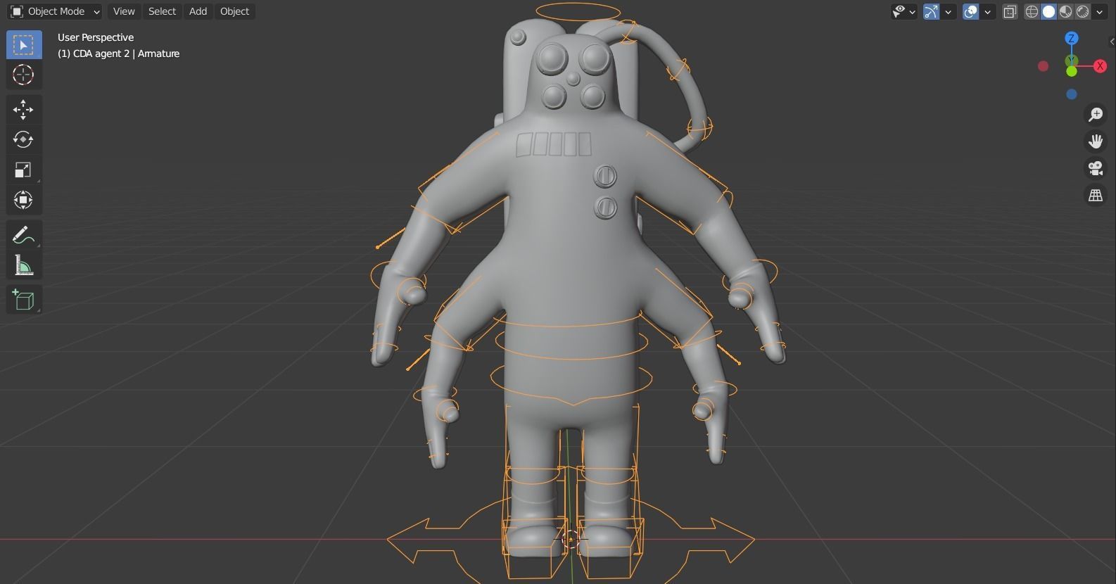 Monster inc - CDA agent 2 rigged 3D model_11