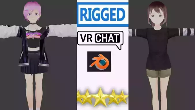 2 Cute Anime girls characters collection g10