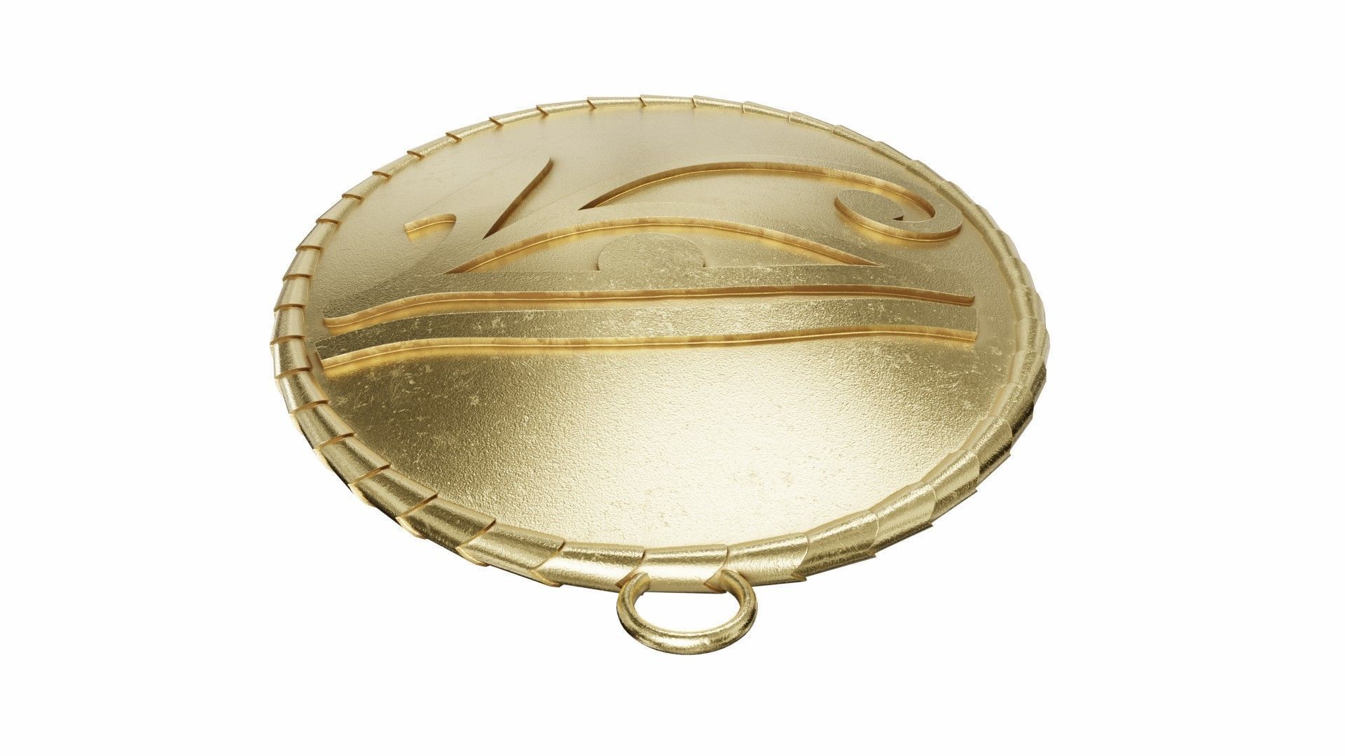 Locket with the eye of Horus  3D model_4