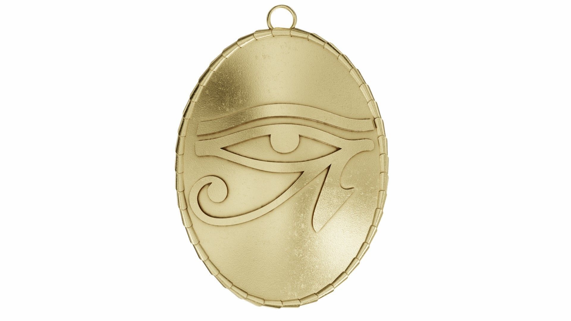 Locket with the eye of Horus  3D model_1