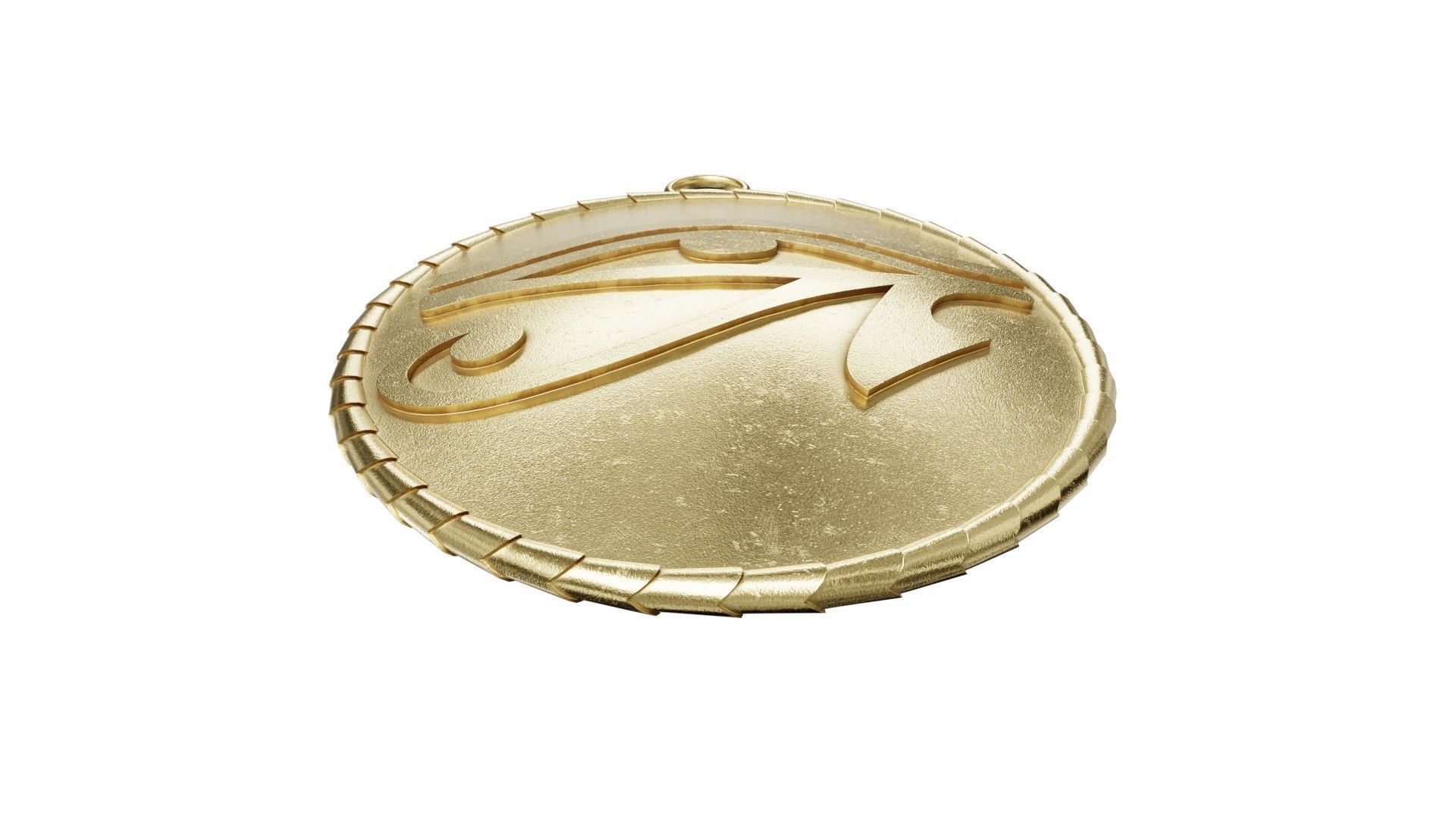 Locket with the eye of Horus  3D model_3