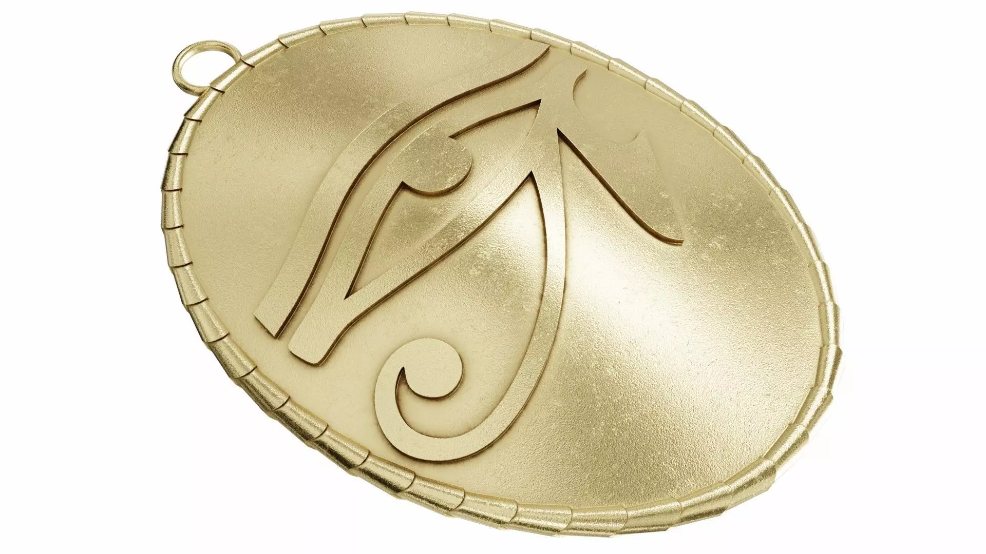 Locket with the eye of Horus  3D model_0