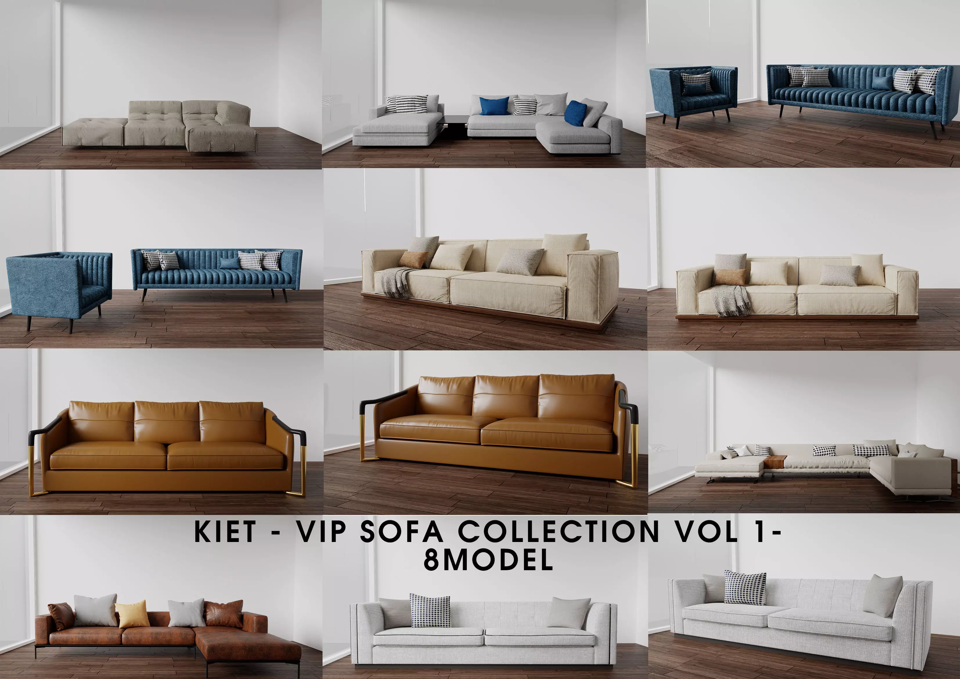 HIGH QUALITY SOFA COLLECTION VOL 1 - 8 MODELS 3D model_0