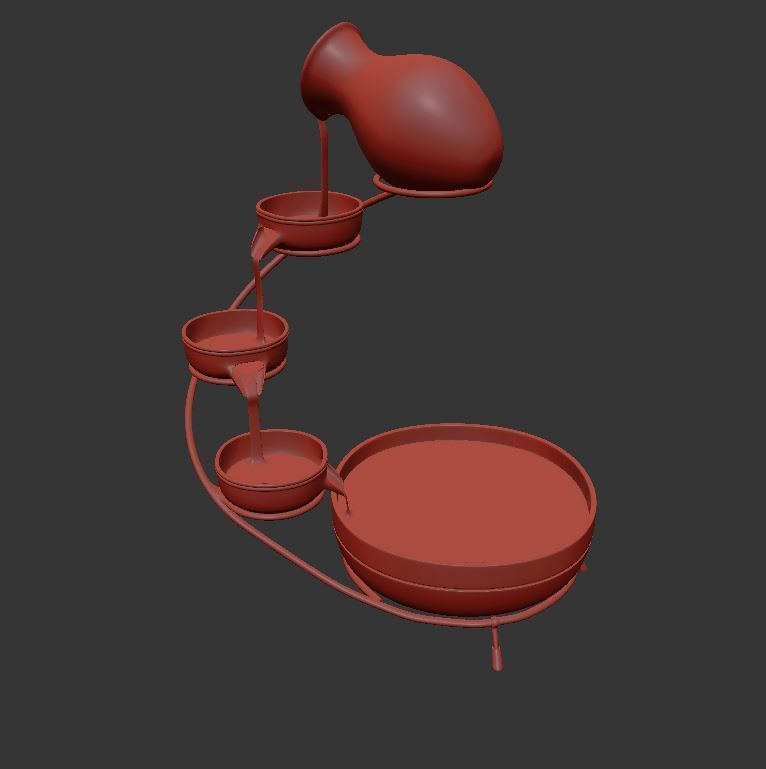 Model of decorative cascade waterfall 3D model_3