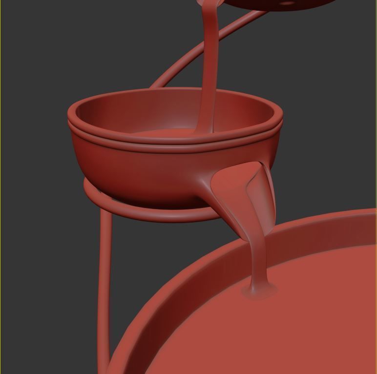 Model of decorative cascade waterfall 3D model_4