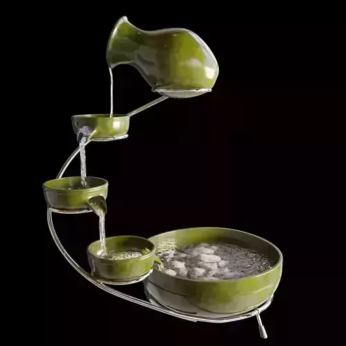 Model of decorative cascade waterfall 3D model
