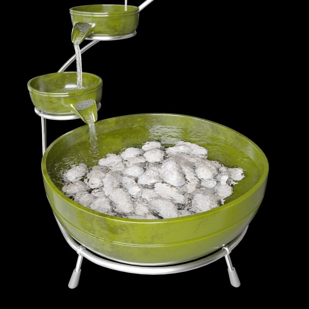 Model of decorative cascade waterfall 3D model_1