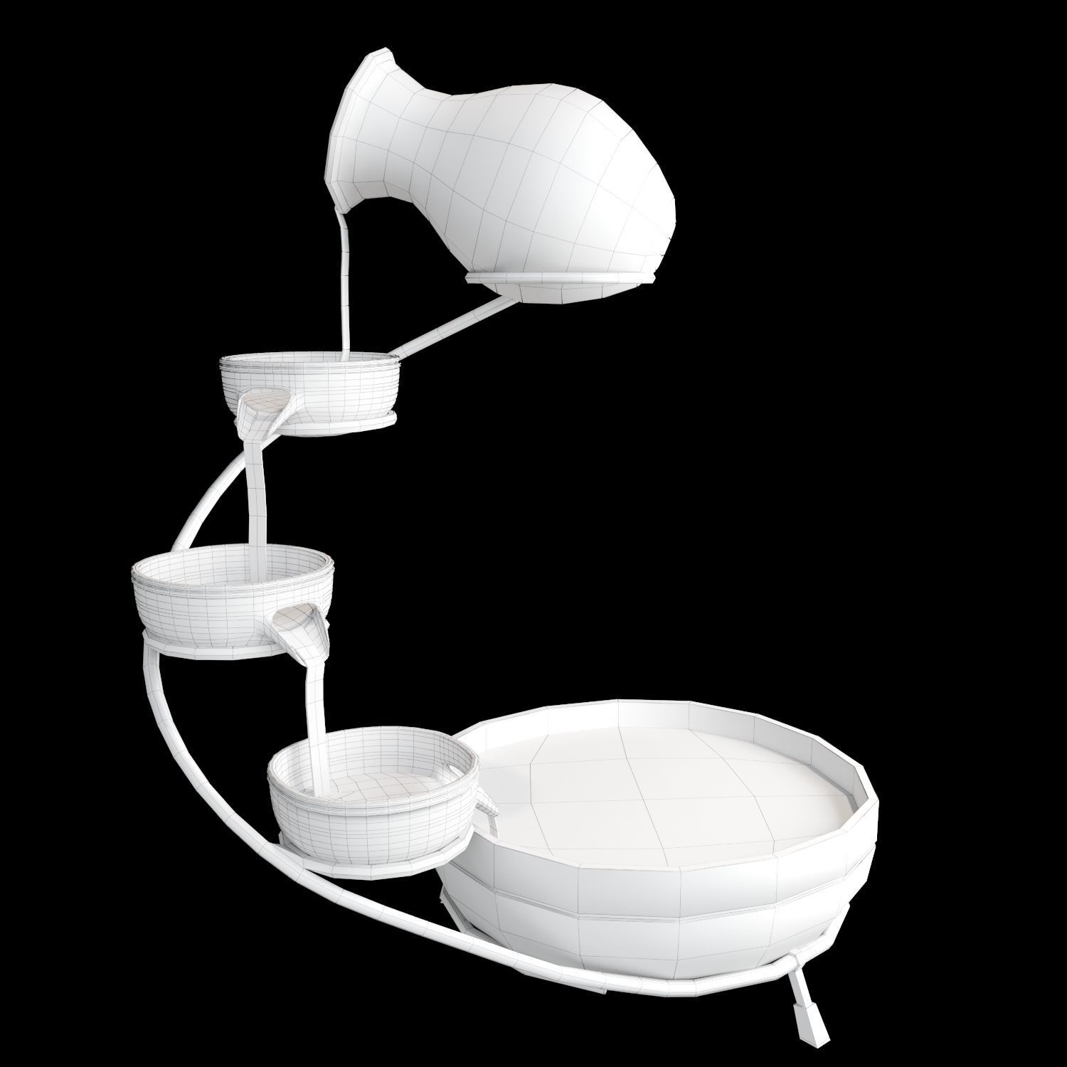 Model of decorative cascade waterfall 3D model_2