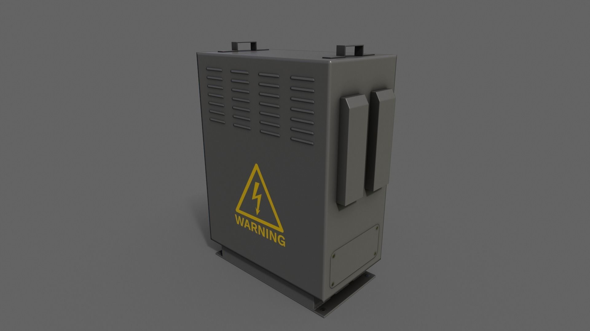 PBR Electric Box Black V3 Low-poly 3D model_2
