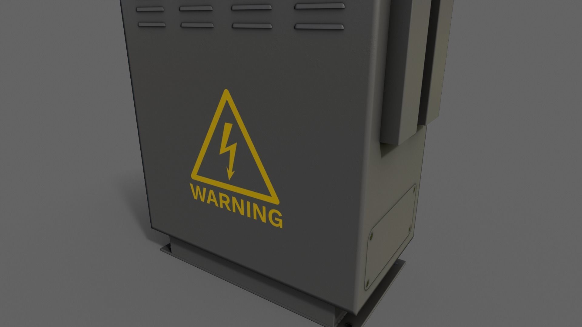 PBR Electric Box Black V3 Low-poly 3D model_5