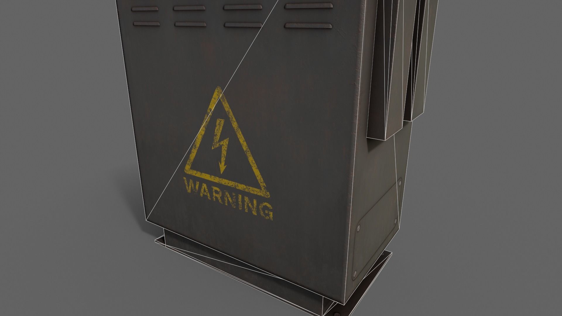 PBR Electric Box Black V3 Low-poly 3D model_19