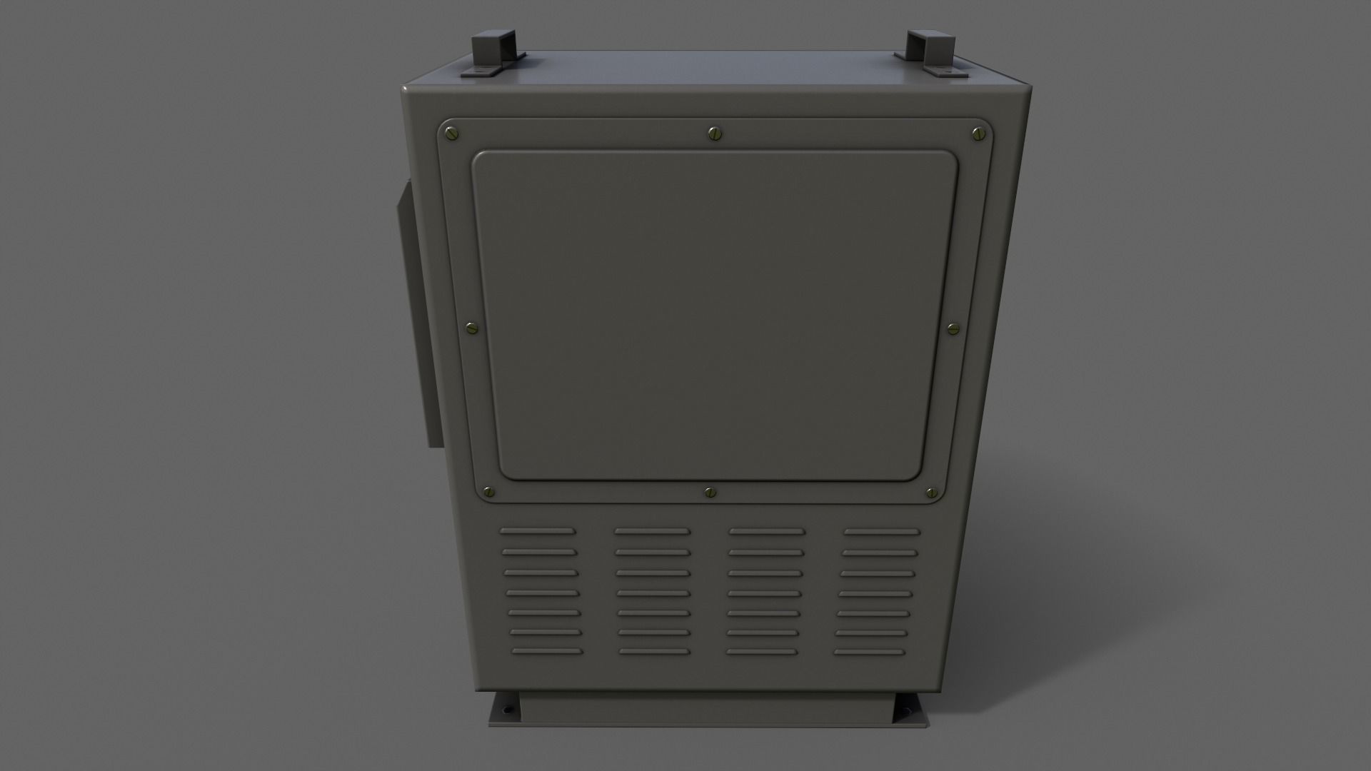 PBR Electric Box Black V3 Low-poly 3D model_7