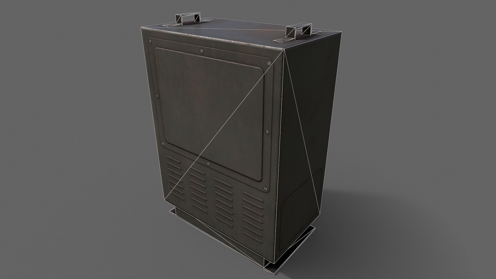 PBR Electric Box Black V3 Low-poly 3D model_22