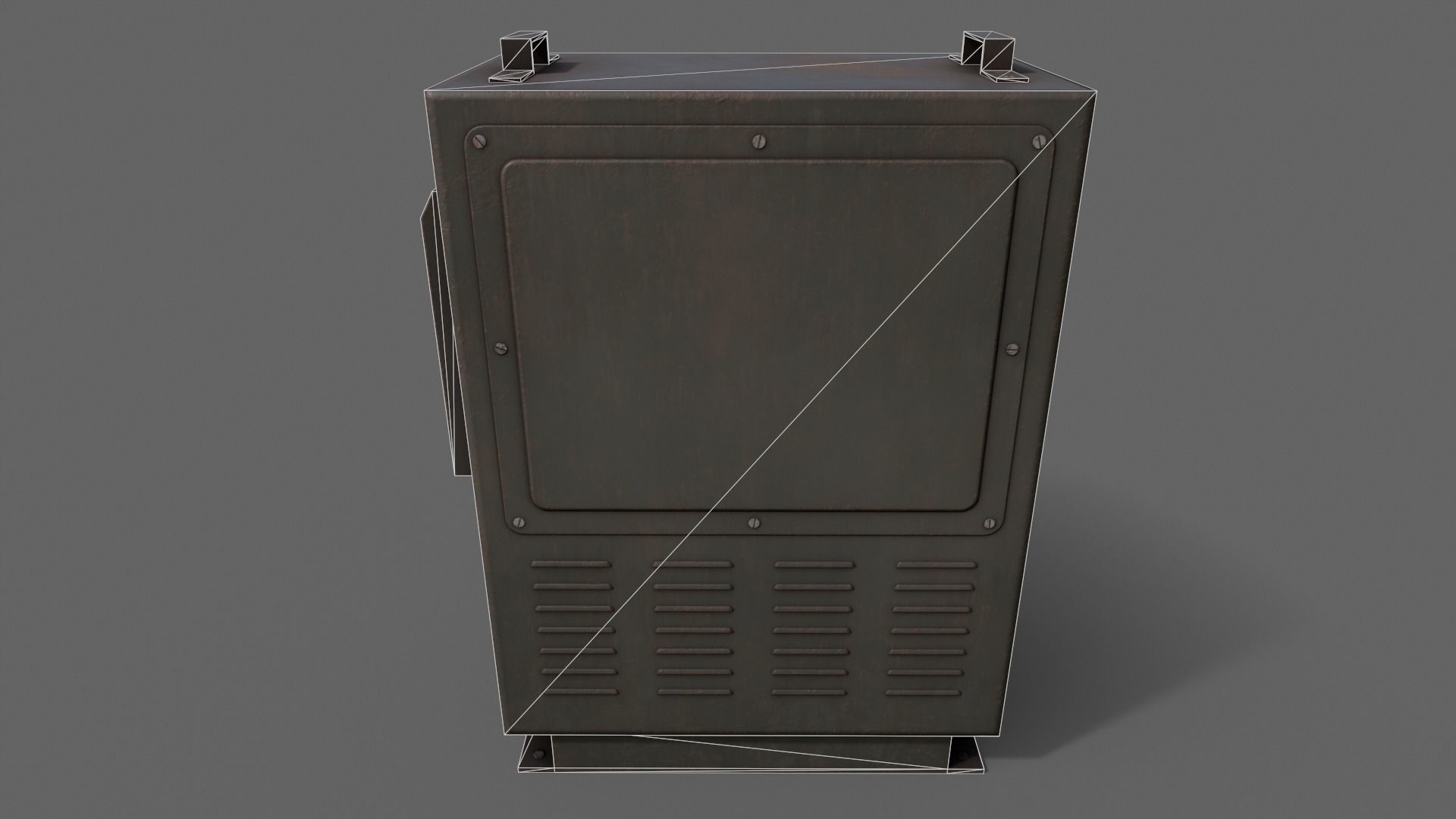 PBR Electric Box Black V3 Low-poly 3D model_21
