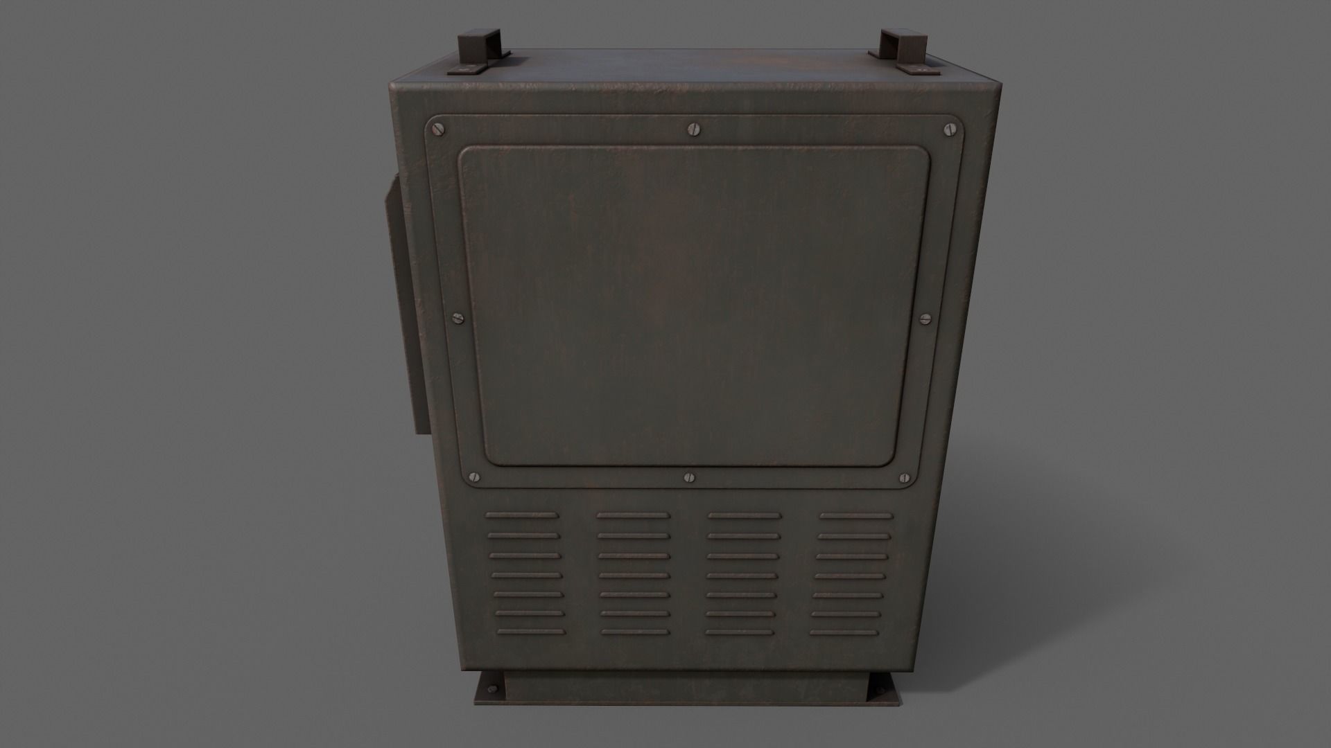 PBR Electric Box Black V3 Low-poly 3D model_14