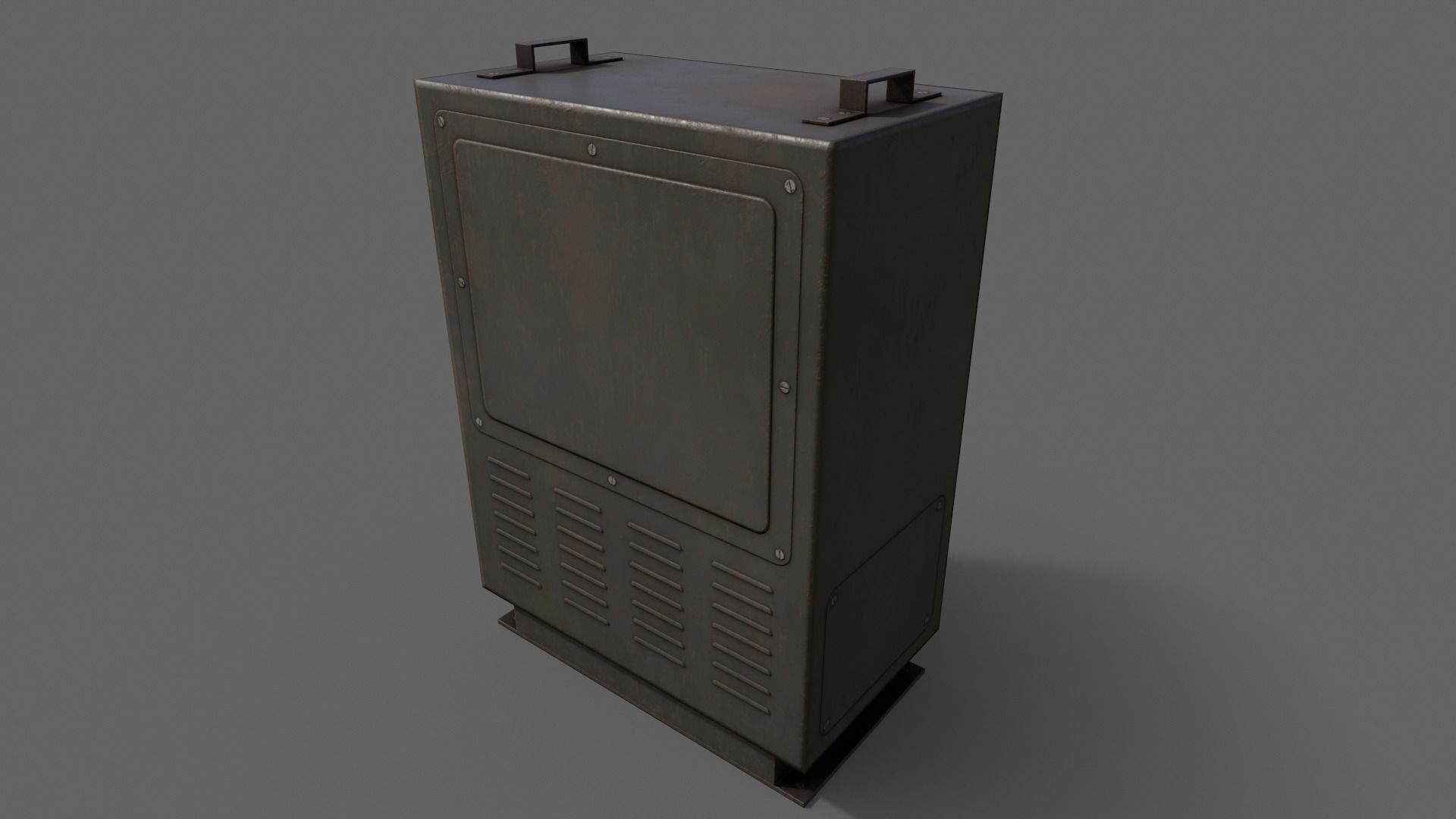 PBR Electric Box Black V3 Low-poly 3D model_15