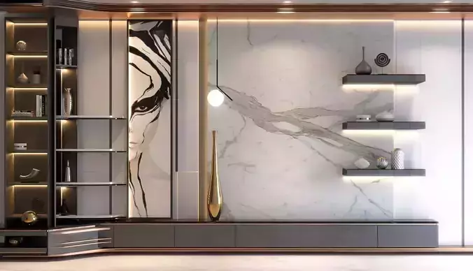 Wall Decore    TV Wall 3D model