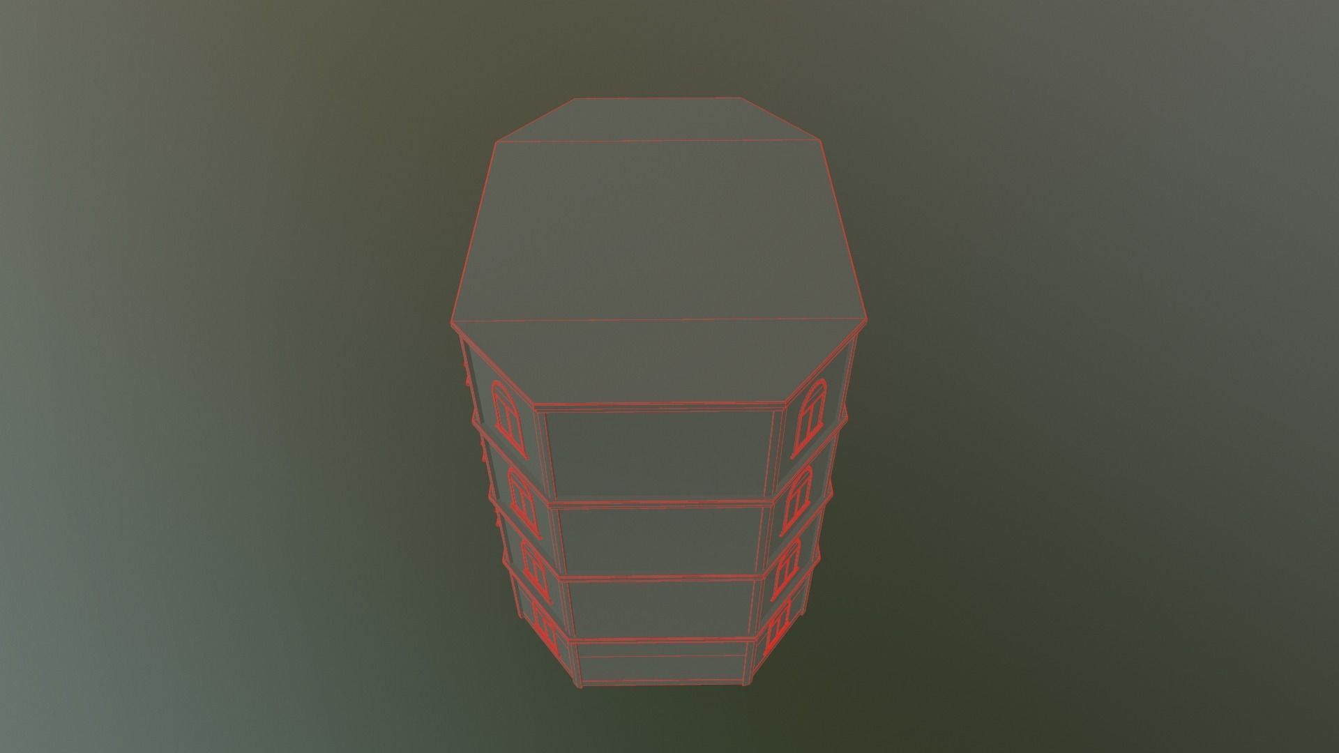 Building European v06 Low-poly 3D model_12