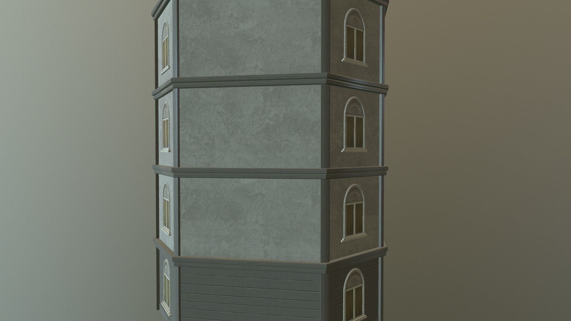 Building European v06 Low-poly 3D model_2